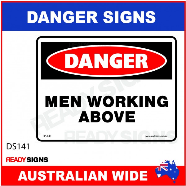 DANGER SIGN - DS-141 - MEN WORKING ABOVE